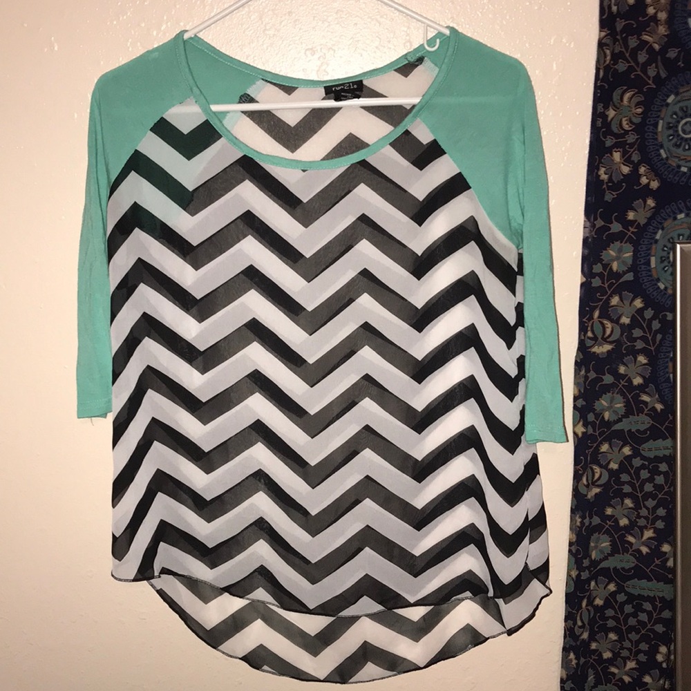 Chevron And Teal Rue 21 Shirt!!